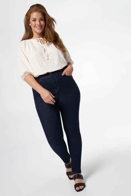 Skinny-Jeans mit hoher Taille