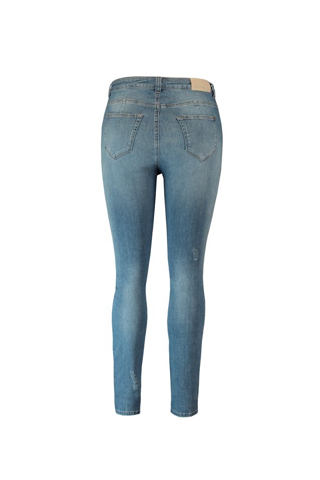 A-Shape Skinny-Jeans im Stonewashed-Look image number 2