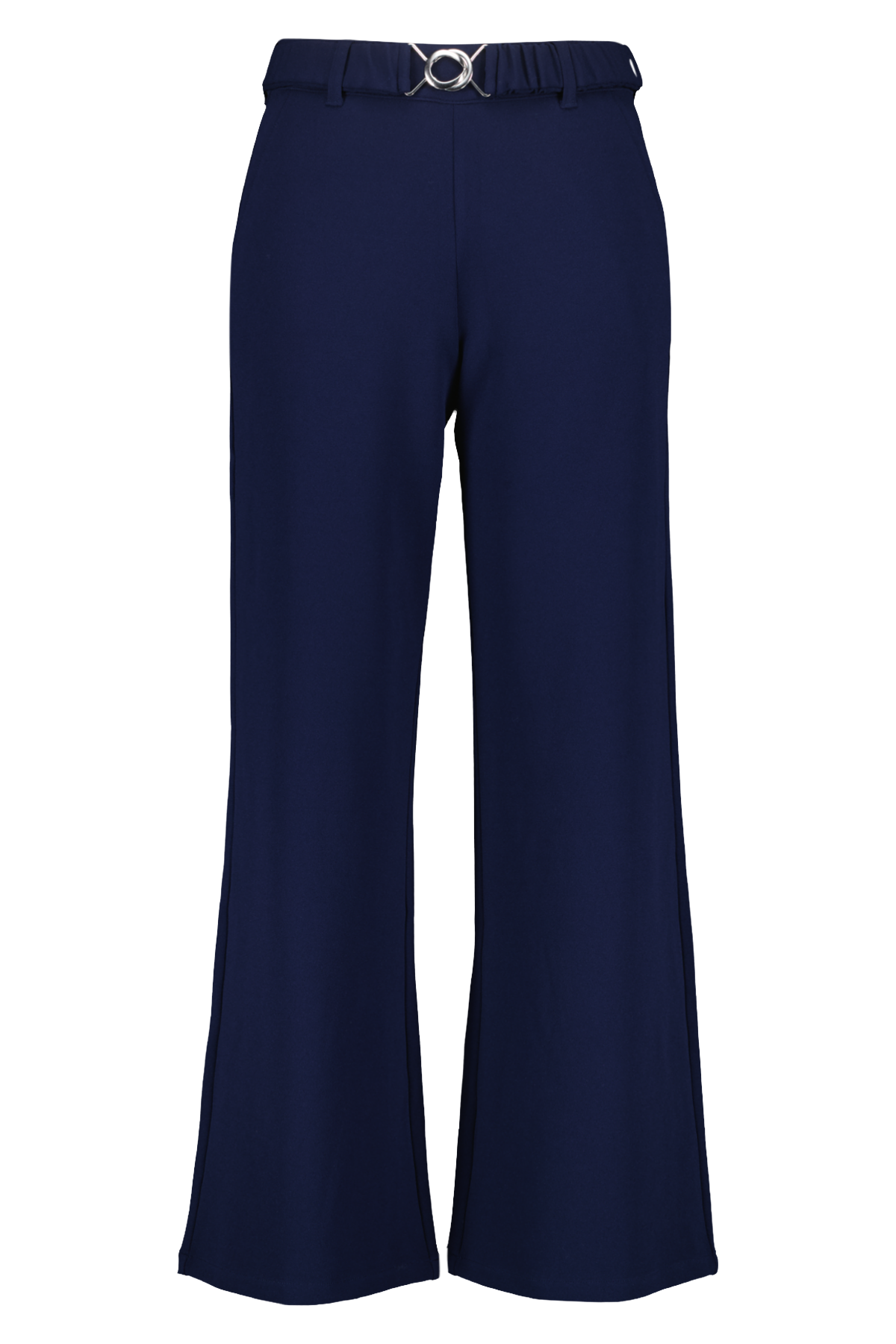 Damen Hose mit dazu Navyblau Gürtel passendem Mode MS 
