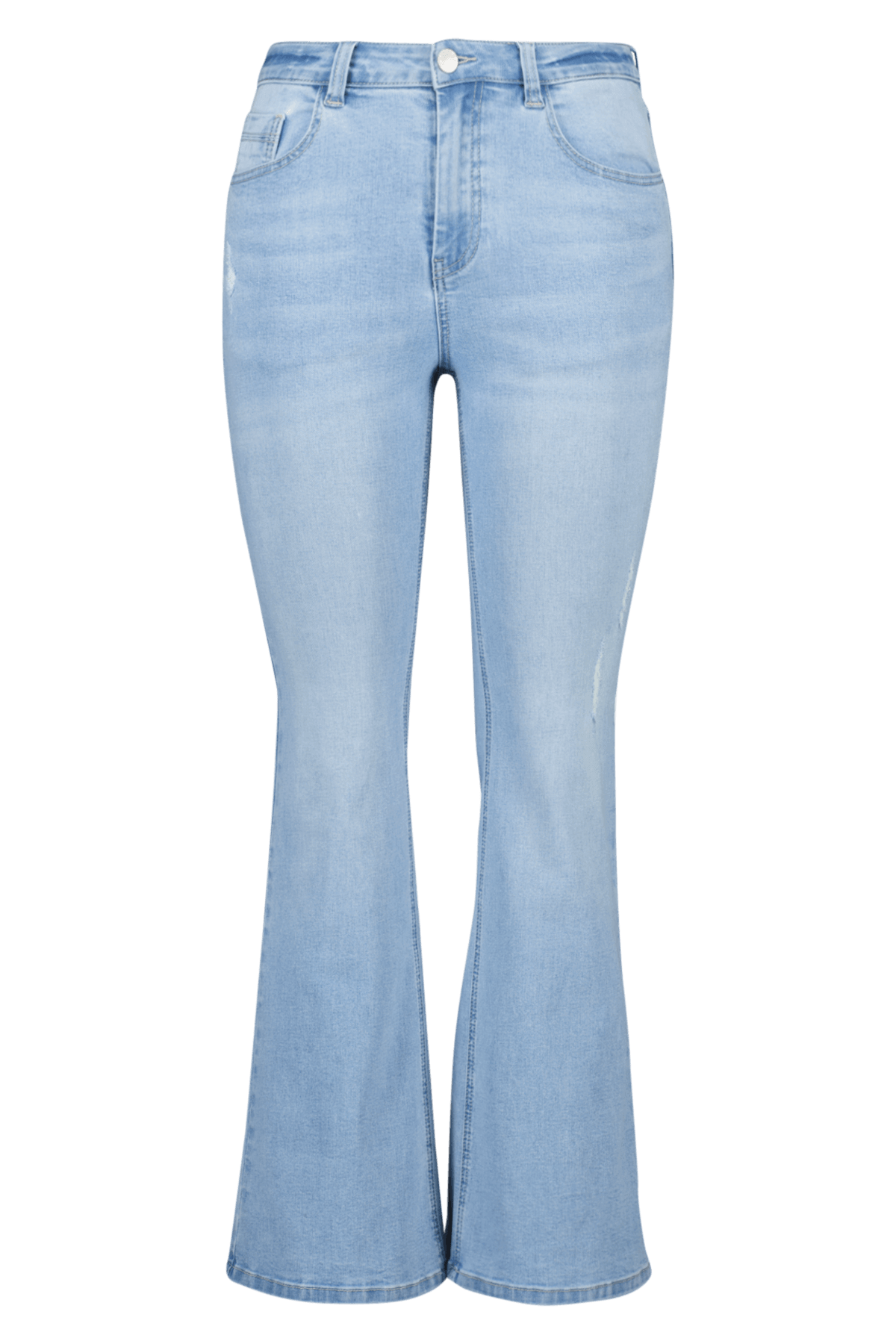 Damen Ausgestellte Jeans Bleached Denim | MS Mode
