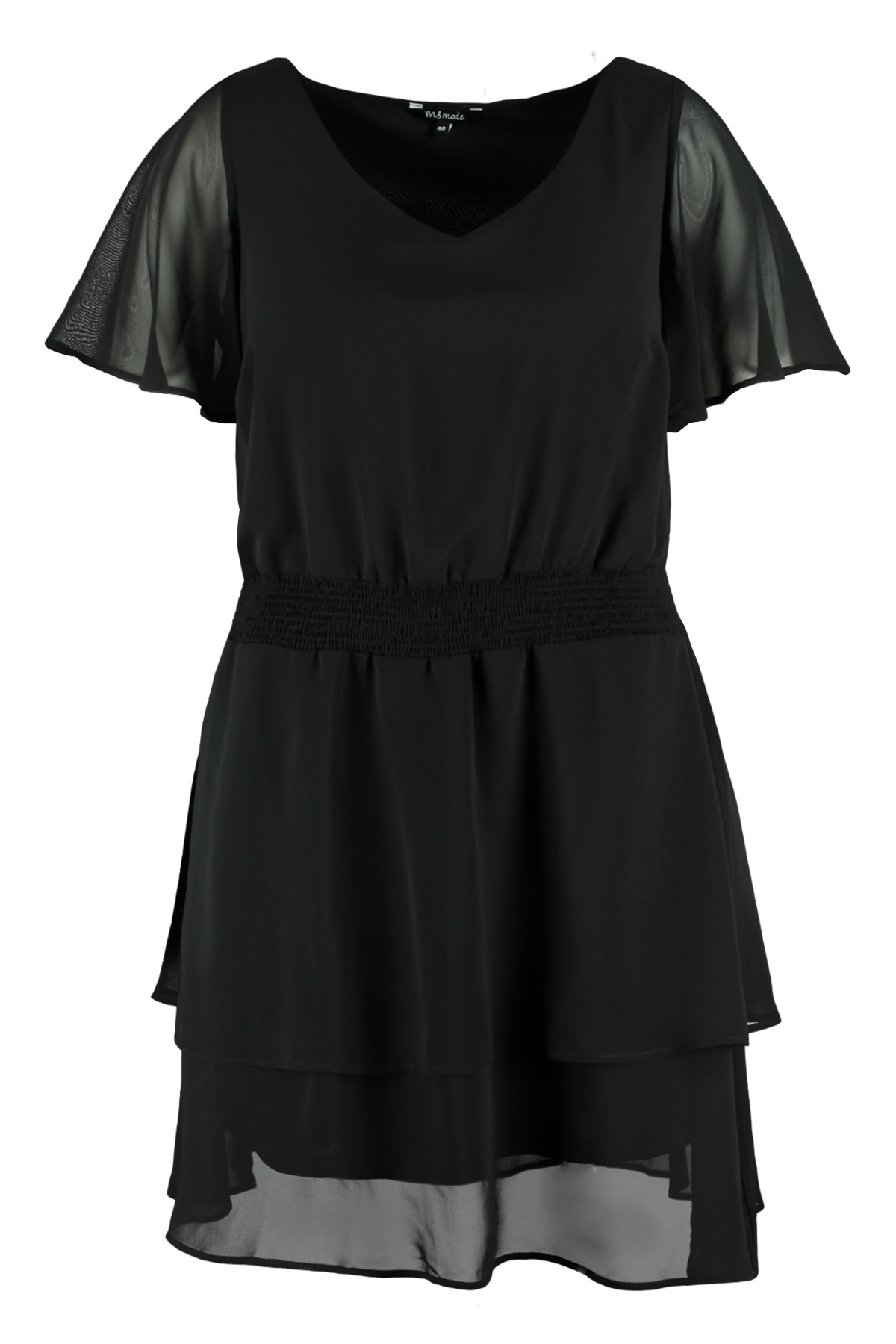 Damen Kleid mit Smokeinsatz | MS Mode