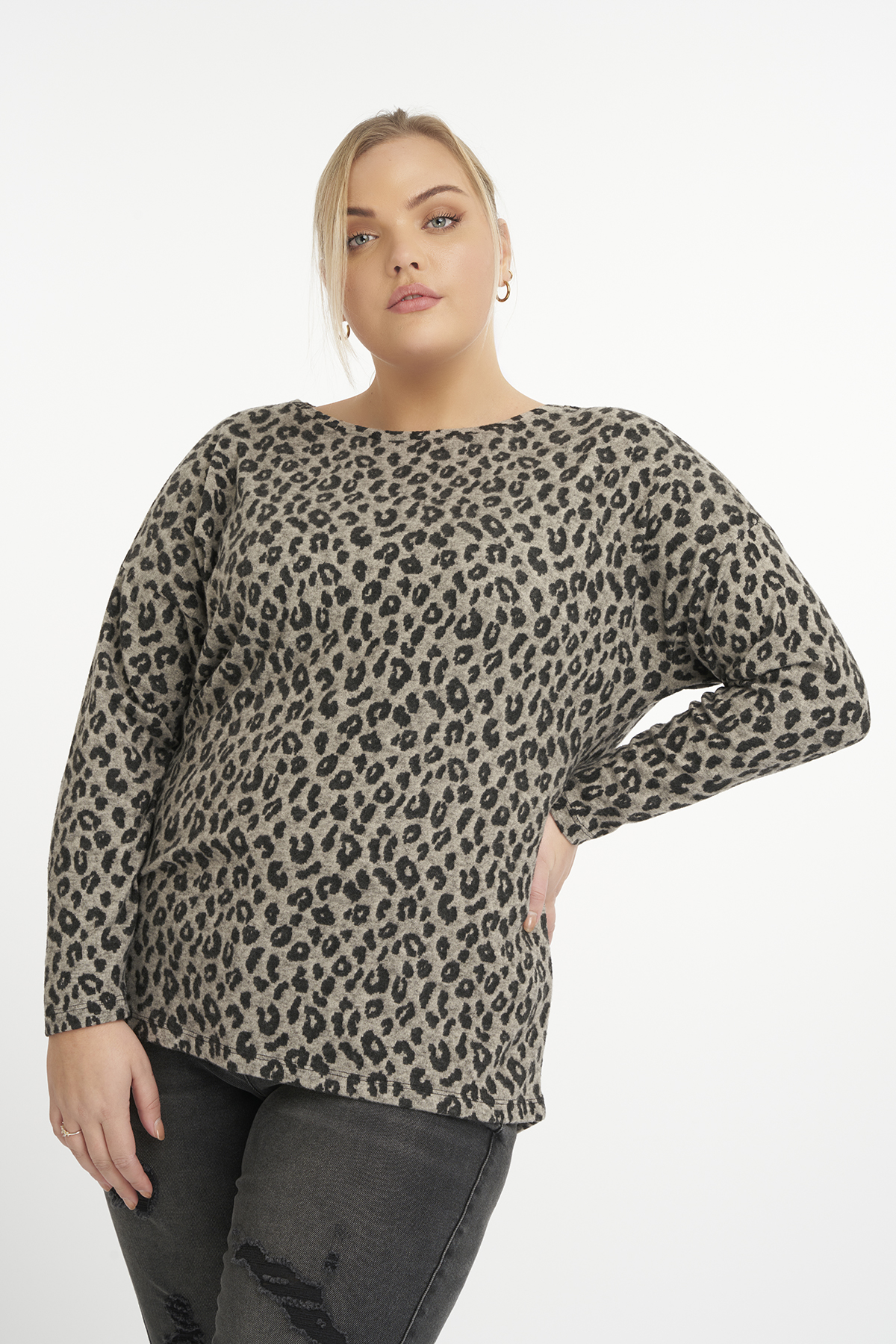 Damen Pullover mit Animal-Print | MS Mode