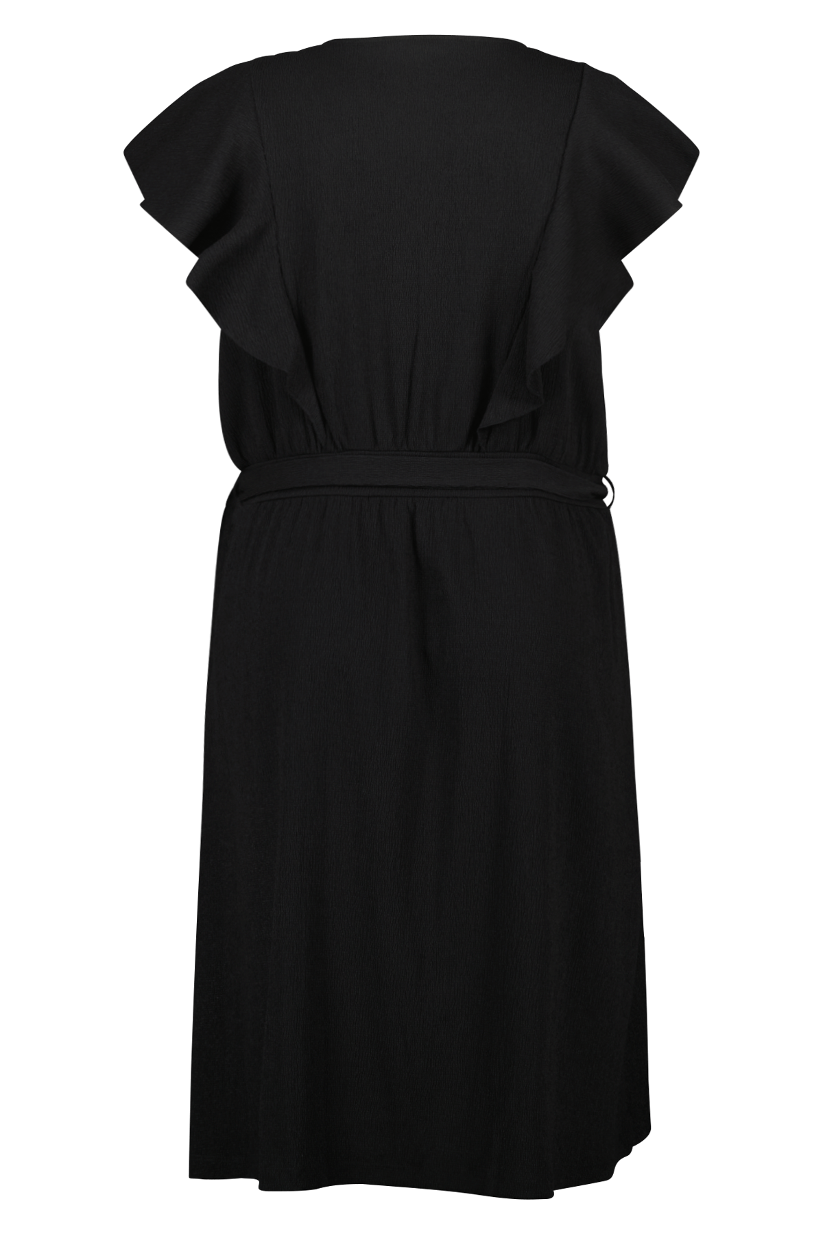 Damen Kleid mit V-Ausschnitt Schwarz | MS Mode